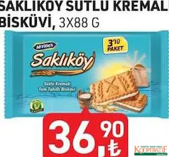 ÜLKER SAKLIKÖY SÜTLÜ KREMALI BİSKÜVİ 3X88 GR